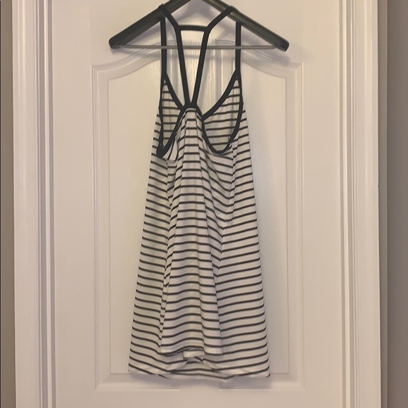 Romwe Striped Strappy Flounce Dress - Picture 2 of 3